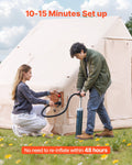 Inflatable Camping Tent 5 Person 4 Season Glamping Stove Jack 2 Door