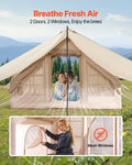 Inflatable Camping Tent 5 Person 4 Season Glamping Stove Jack 2 Door