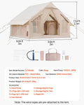 Inflatable Camping Tent 4-6 Person 4 Season Glamping Stove Jack 2Door