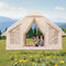 Inflatable Camping Tent 4-6 Person 4 Season Glamping Stove Jack 2Door