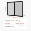 RV Screen Door Protector, 622.3 x 508 mm Door Grille, Easy to Install and Disassemble, Reinforced Breathable Protective Mesh, Aluminum Alloy Camper RV Entry Protector for Pet Protection, Black