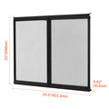 RV Screen Door Protector, 622.3 x 508 mm Door Grille, Easy to Install and Disassemble, Reinforced Breathable Protective Mesh, Aluminum Alloy Camper RV Entry Protector for Pet Protection, Black