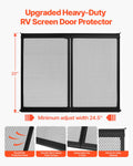 VEVOR RV Screen Door Protector 622x508mm Pet Mesh Black Aluminium