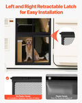 VEVOR RV Screen Door Protector 622x508mm Pet Mesh Black Aluminium