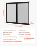 VEVOR RV Screen Door Protector 622x508mm Pet Mesh Black Aluminium