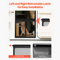 RV Screen Door Protector, 673.1 x 508 mm Door Grille, Easy to Install and Disassemble, Reinforced Breathable Protective Mesh, Aluminum Alloy Camper RV Entry Protector for Pet Protection, Black