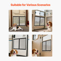 RV Screen Door Protector, 673.1 x 508 mm Door Grille, Easy to Install and Disassemble, Reinforced Breathable Protective Mesh, Aluminum Alloy Camper RV Entry Protector for Pet Protection, Black