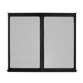 RV Screen Door Protector, 571.5 x 508 mm Door Grille, Easy to Install and Disassemble, Reinforced Breathable Protective Mesh, Aluminum Alloy Camper RV Entry Protector for Pet Protection, Black