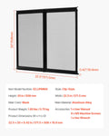 VEVOR RV Screen Door Protector 571.5x508mm Pet Mesh Black