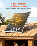 Solar Fan 25W 4-Fans 2668RPM Greenhouse Grow Tent Chicken Coop