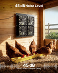 Solar Fan 25W 4-Fans 2668RPM Greenhouse Grow Tent Chicken Coop