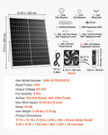Solar Fan 25W 4-Fans 2668RPM Greenhouse Grow Tent Chicken Coop