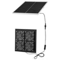 Solar Fan 25W 4-Fans 2668RPM Greenhouse Grow Tent Chicken Coop