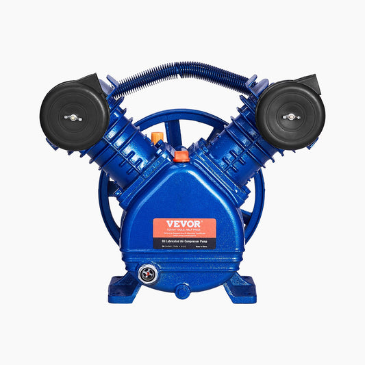 Air Compressor Pump Head 3HP 6.25CFM Twin Cylinder Oil Cast Iron
