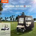 Golf Cart Enclosure 2-Seater Polyester Sunproof Dustproof