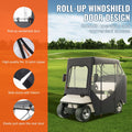 Golf Cart Enclosure 2-Seater Polyester Sunproof Dustproof