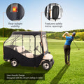 Golf Cart Enclosure, 420D Polyester Driving Enclosure with 4-Sided Transparent Windows, 4 Passenger Club Car Covers Universal Fits for Most Brand Carts, Sunproof and Dustproof Outdoor Cart Cover