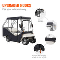 Golf Cart Enclosure, 420D Polyester Driving Enclosure with 4-Sided Transparent Windows, 4 Passenger Club Car Covers Universal Fits for Most Brand Carts, Sunproof and Dustproof Outdoor Cart Cover