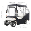 Golf Cart Enclosure, 420D Polyester Driving Enclosure with 4-Sided Transparent Windows, 4 Passenger Club Car Covers Universal Fits for Most Brand Carts, Sunproof and Dustproof Outdoor Cart Cover