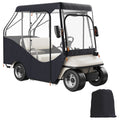 Golf Cart Enclosure, 420D Polyester Driving Enclosure with 4-Sided Transparent Windows, 4 Passenger Club Car Covers Universal Fits for Most Brand Carts, Sunproof and Dustproof Outdoor Cart Cover