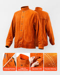 Flame-Resistant Welding Jacket Heavy Duty Leather L Size