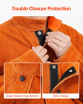 Flame-Resistant Welding Jacket Heavy Duty Leather XL