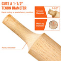 Tenon Cutter 38mm Diameter Aluminum Steel Log Furniture DIY Tool