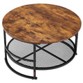 3 Piece Round Coffee Table Set 80cm With 2 End Tables