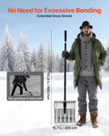 40cm Aluminum Snow Shovel Driveway Lightweight Detachable Garden