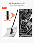 40cm Aluminum Snow Shovel Driveway Lightweight Detachable Garden