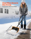 Snow Shovel 45.5cm Wide D-Handle Non Slip Lightweight Snowplow