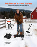 Snow Shovel 45.5cm Wide D-Handle Non Slip Lightweight Snowplow
