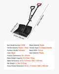 Snow Shovel 45.5cm Wide D-Handle Non Slip Lightweight Snowplow