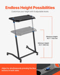 Mobile Cycling Desk Foldable Bike Trainer Fitness Desk Lock Wheel