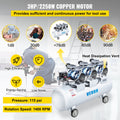 Air Compressor 100L Tank 3HP Oil Free Ultra Silent Inflator