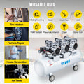Air Compressor 100L Tank 3HP Oil Free Ultra Silent Inflator