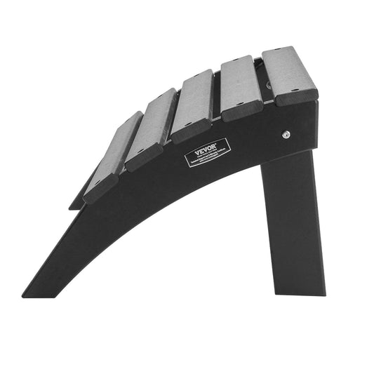 Adirondack Ottoman 47.5L x 50W x 33H cm HDPE Folding Black
