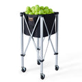 Foldable Tennis Ball Hopper 150 Ball Capacity Aluminum Wheels Portable