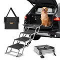 Dog Stairs Folding 4-Step Aluminum 150kg Pet Ramp Car