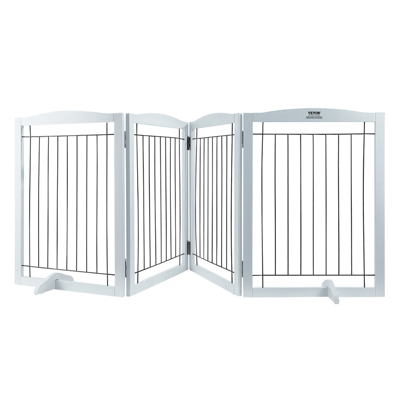 Freestanding Dog Gate 4 Panel 96.5