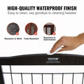 Freestanding Dog Gate 32x96.5 Inch Foldable Pet Brown