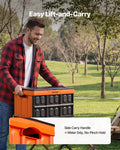 Collapsible Storage Bins 45L 3 Pack Stackable Folding Crates Lids