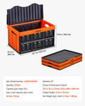 Collapsible Storage Bins 45L 3 Pack Stackable Folding Crates Lids