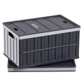 Plastic Collapsible Storage Bins 65L 2 Pack Stackable Folding Crates