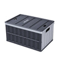 Plastic Collapsible Storage Bins 65L 2 Pack Stackable Folding Crates