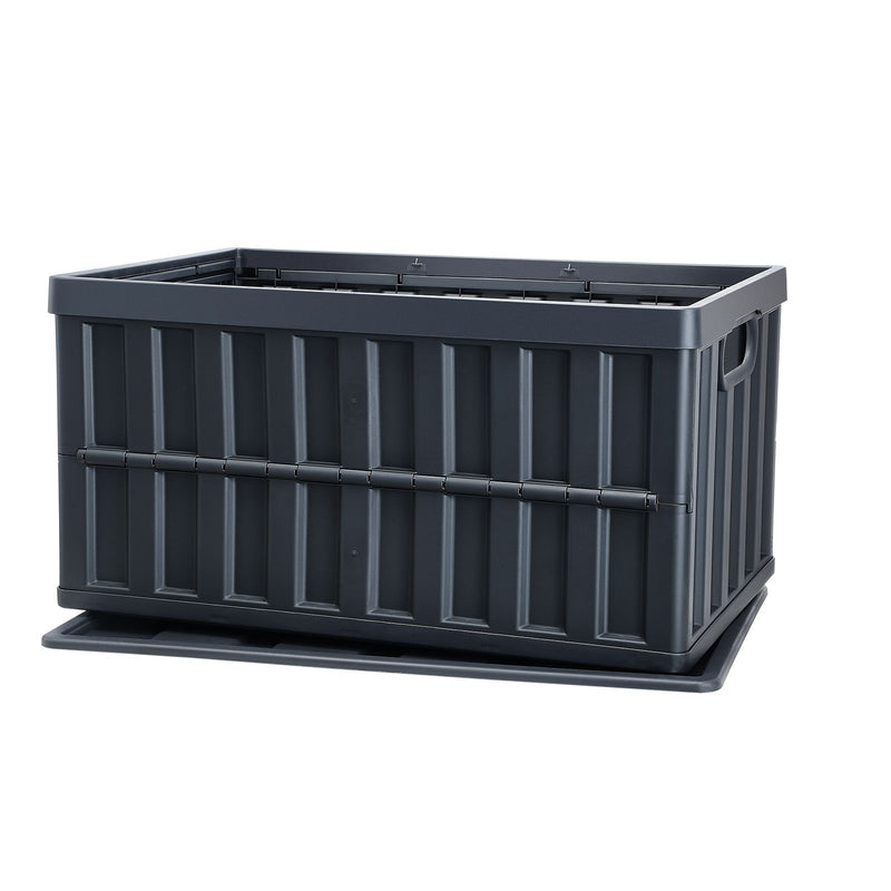 Collapsible Storage Bins with Lids, 65L 3 Packs, Folding Plastic Stackable Utility Crates with Handles, Large Heavy Duty Containers for Clothes, Toys, Books, Snack, Shoes, and Grocery Organizing