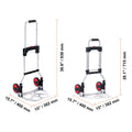 Folding Hand Truck, 80 kg Load Capacity, Aluminum Portable Cart, Convertible Hand Truck and Dolly with Telescoping Handle and Rubber Wheels, Ultra Lightweight Super Strong for Moving Warehouse