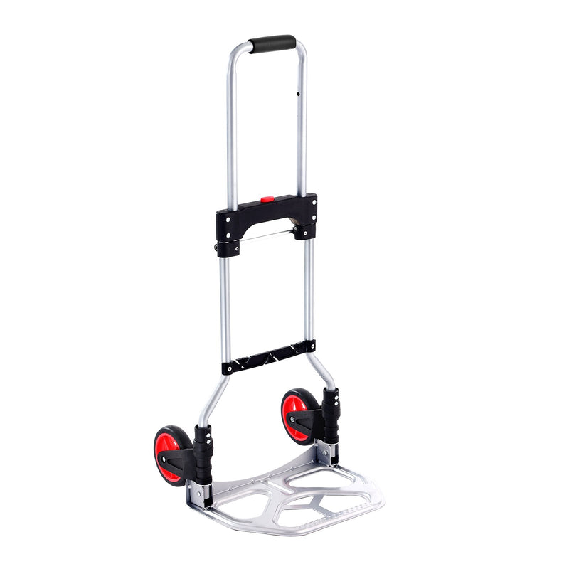 Folding Hand Truck 80kg Aluminum Portable Cart Convertible Dolly