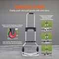 Folding Hand Truck 80kg Aluminum Portable Cart Convertible Dolly