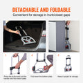 Folding Hand Truck 80kg Aluminum Portable Cart Convertible Dolly